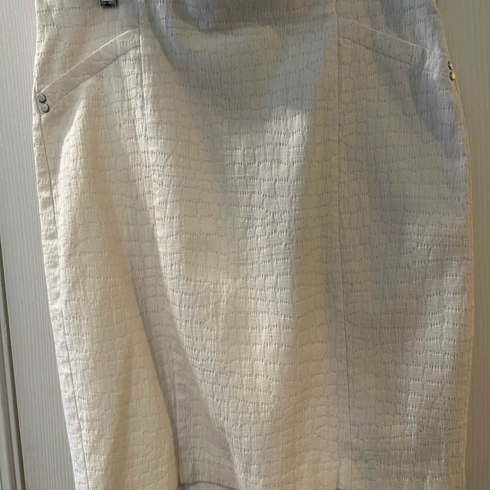 Alfani Cream Pencil Skirt Knee-Length Work